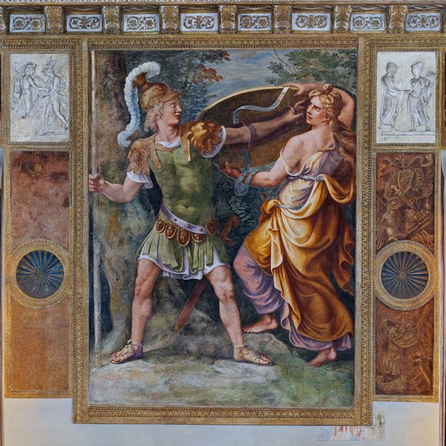 Sala di Troia, parete e volta ovest: "Venere soccorre Enea"