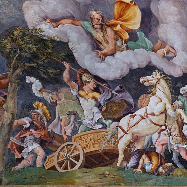 Sala di Troia, volta nord: "Diomede e Darete"