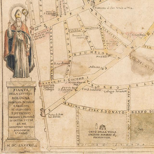 Pianta della città di Bologna
