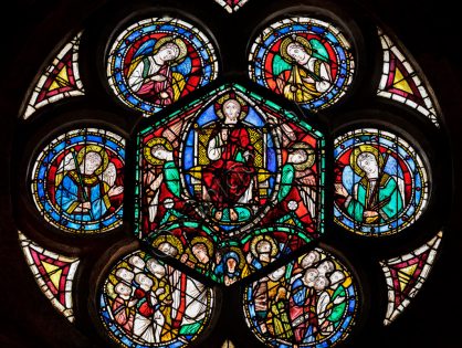 <span>Gigapixel ART</span> <br> Assisi, Basilica superiore di S. Francesco, transetto settentrionale: vetrate della quadrifora